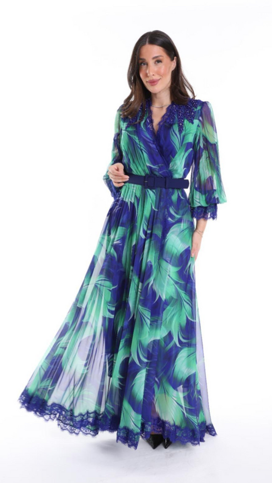 Robe Cocktail "Laguna" Bleu