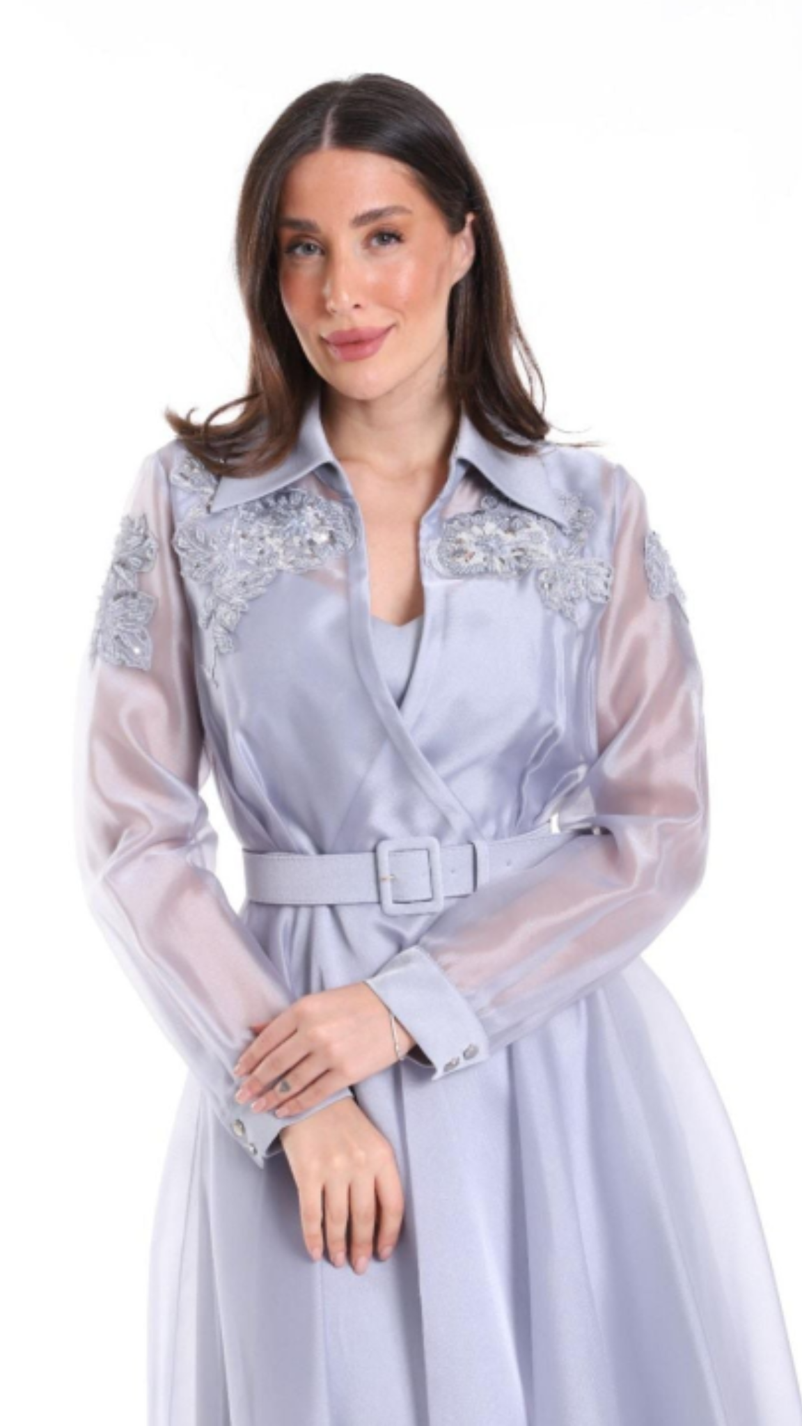 Robe Cocktail "Cristal" Bleu