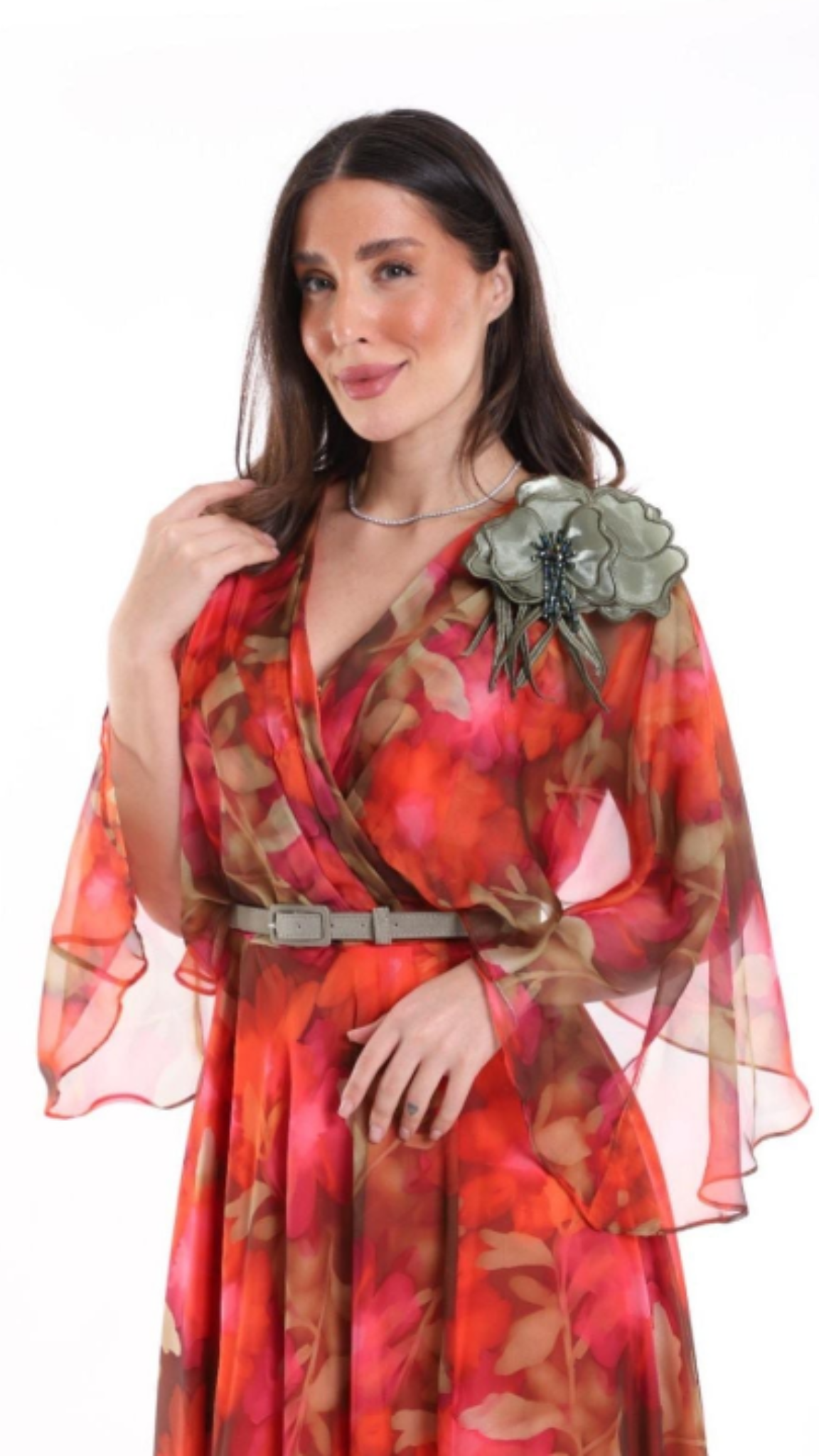 Robe Cocktail "Boréal" rouge