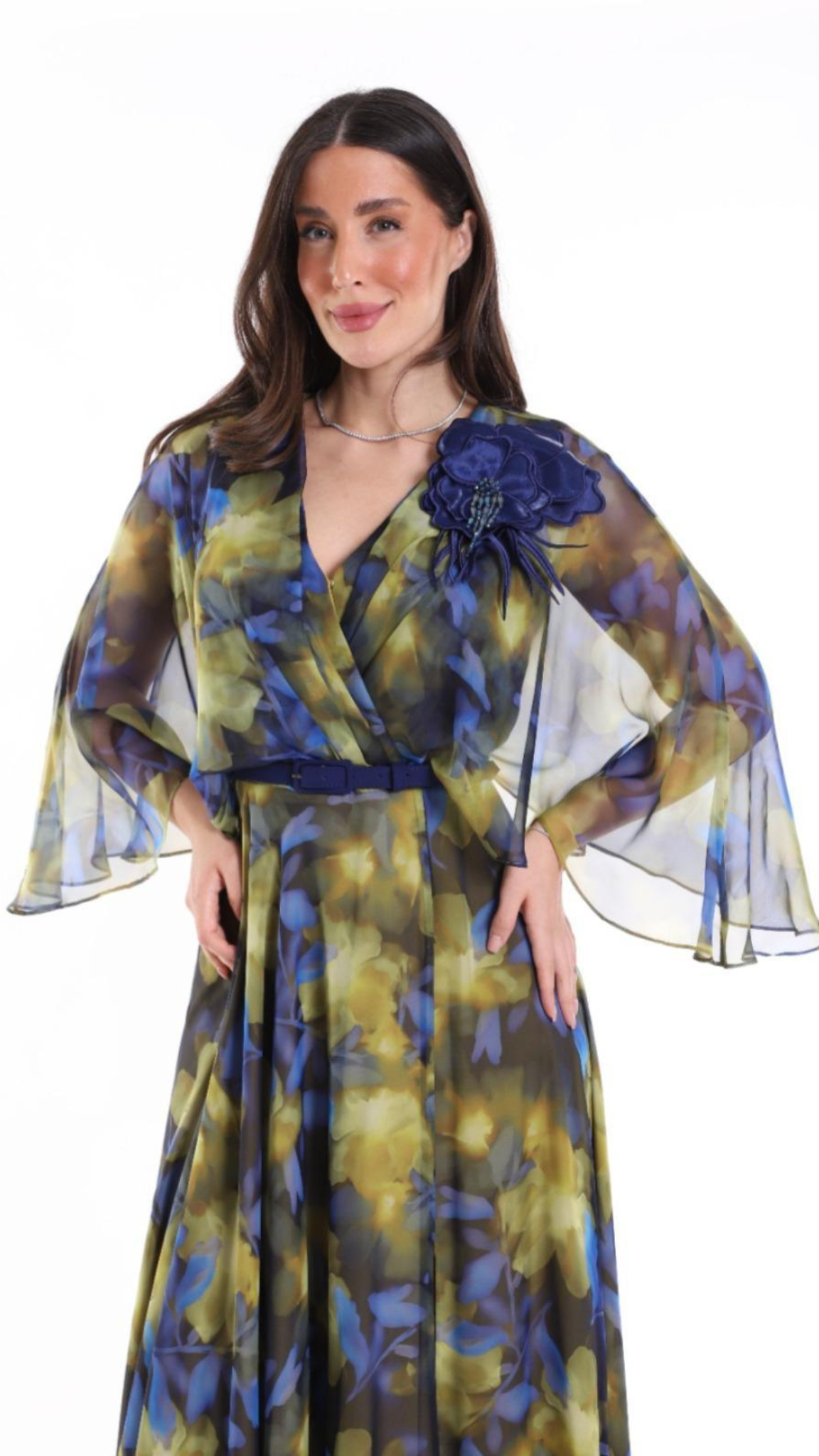 Robe Cocktail "Boréal" bleu