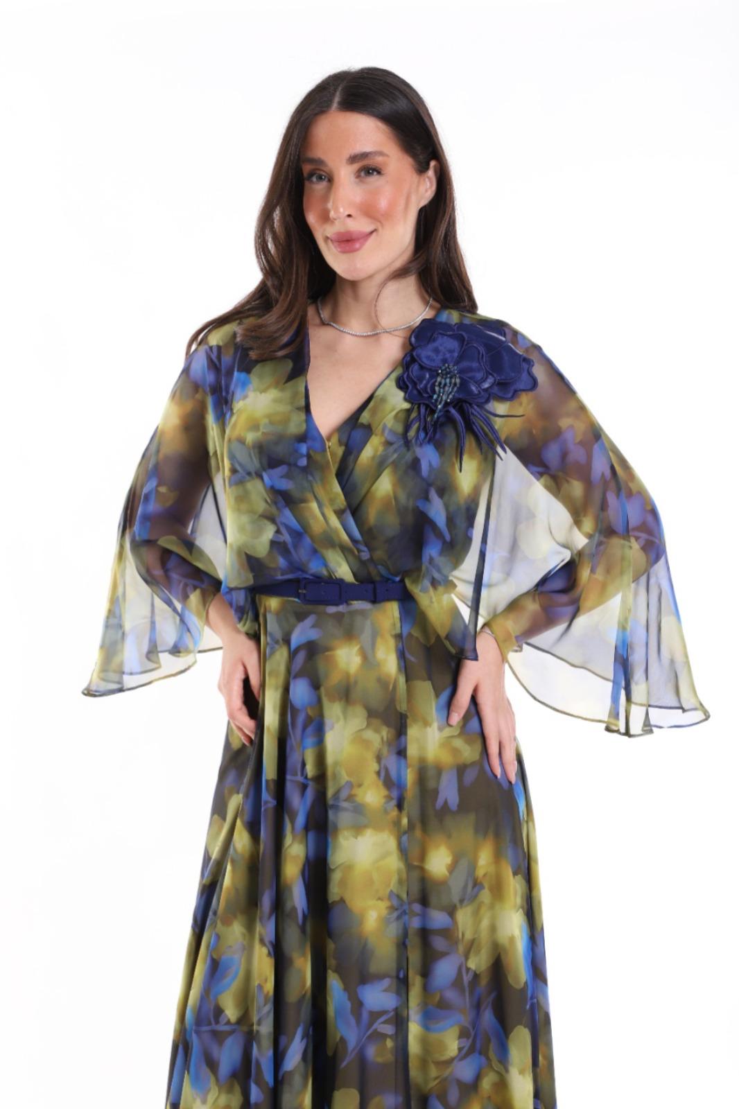 Robe Cocktail "Boréal" bleu