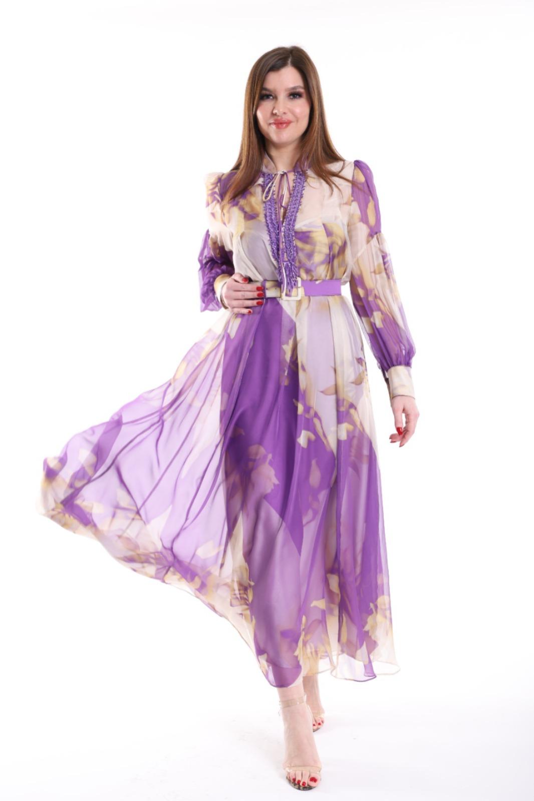 Robe Cocktail "Nébuleuse" Parme