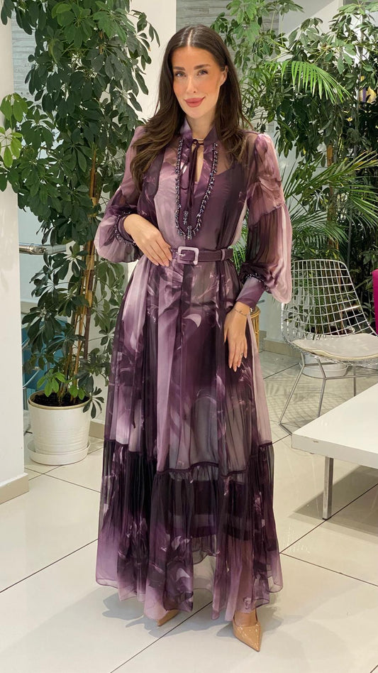 Robe Cocktail "Nébuleuse"  violet