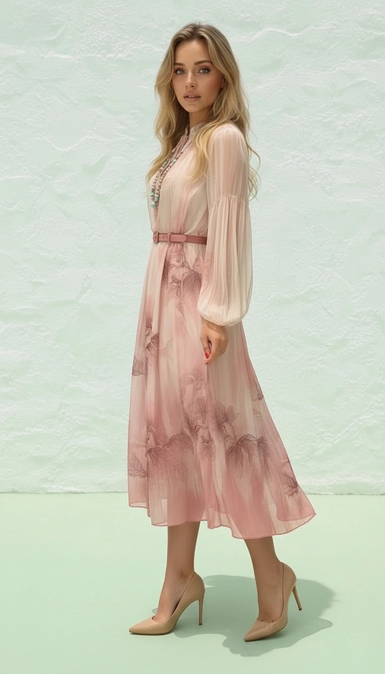 Robe Cocktail "AZUR" rose