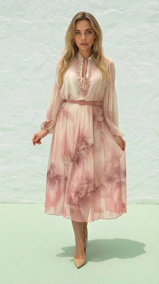 Robe Cocktail "AZUR" rose